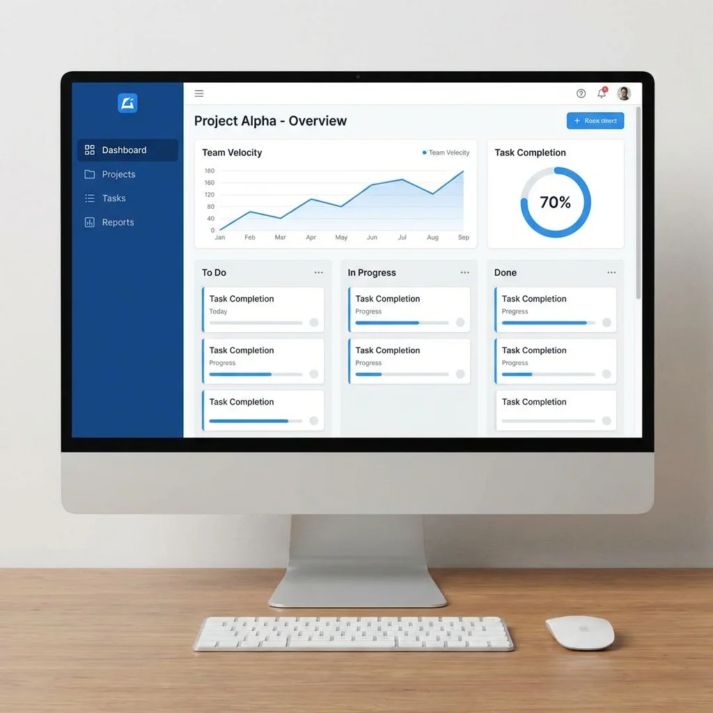 Dashboard do Flowdeck - Gestão de Projetos